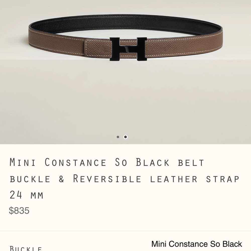 Brown Leather Belt with Black Buckle